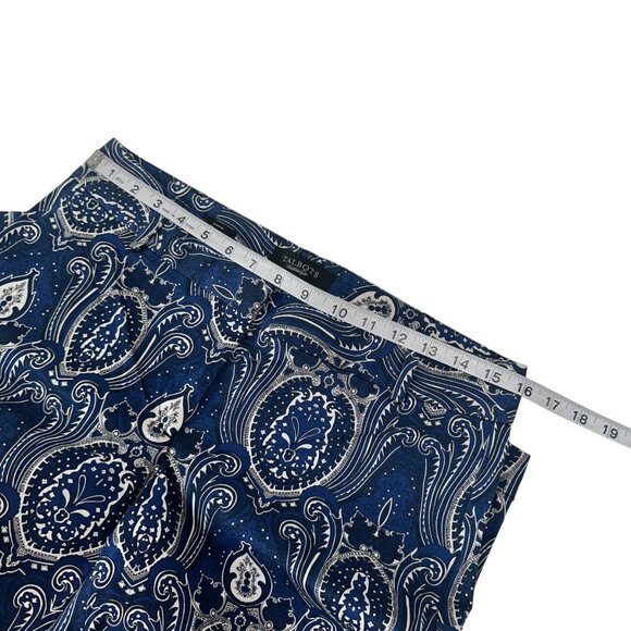 Talbots Womens Blue Paisley Print Capri Pants Size 4 Cotton/Spandex Blend - Picture 6 of 13